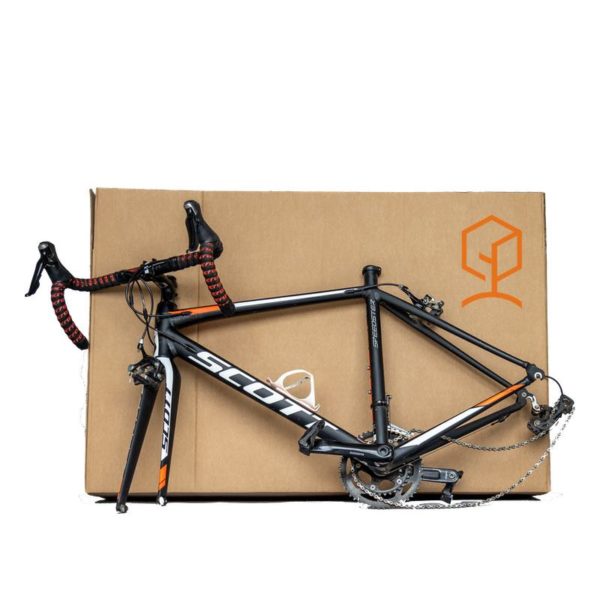 strong Bike Box with bike frame